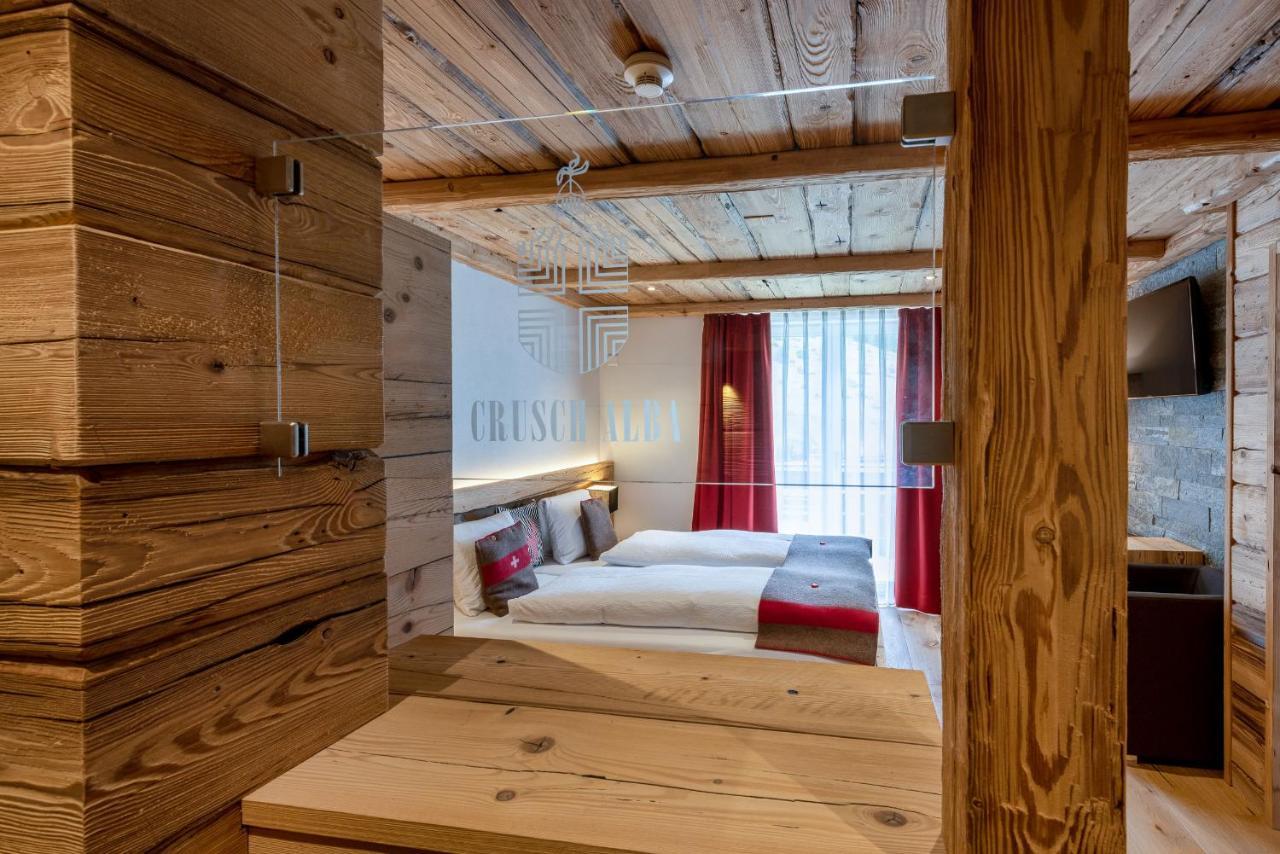 Hotel Crusch Alba Swiss Lodge Zernez Exterior foto